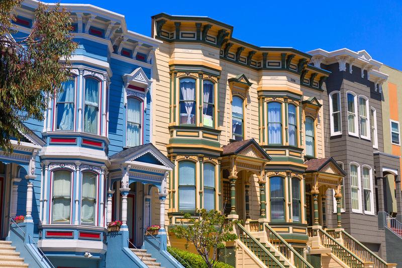Victorian houses in Pacific Heights Victorian houses in Pacific Heights